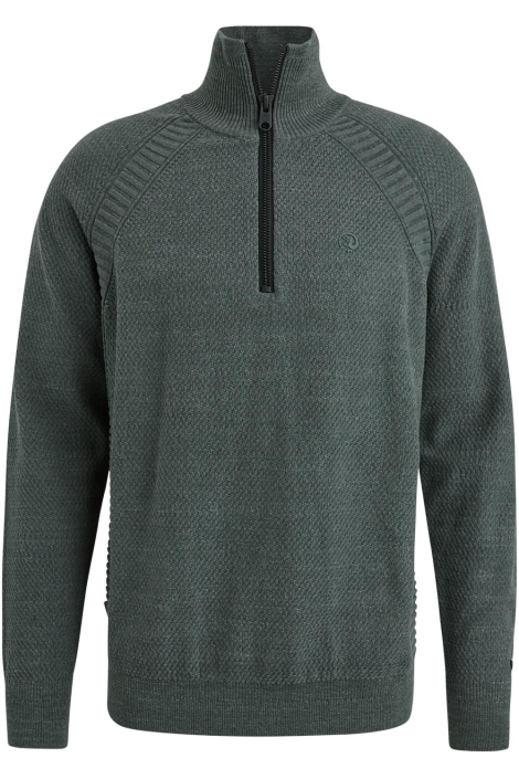 Cast Iron half zip collar cotton heather pla